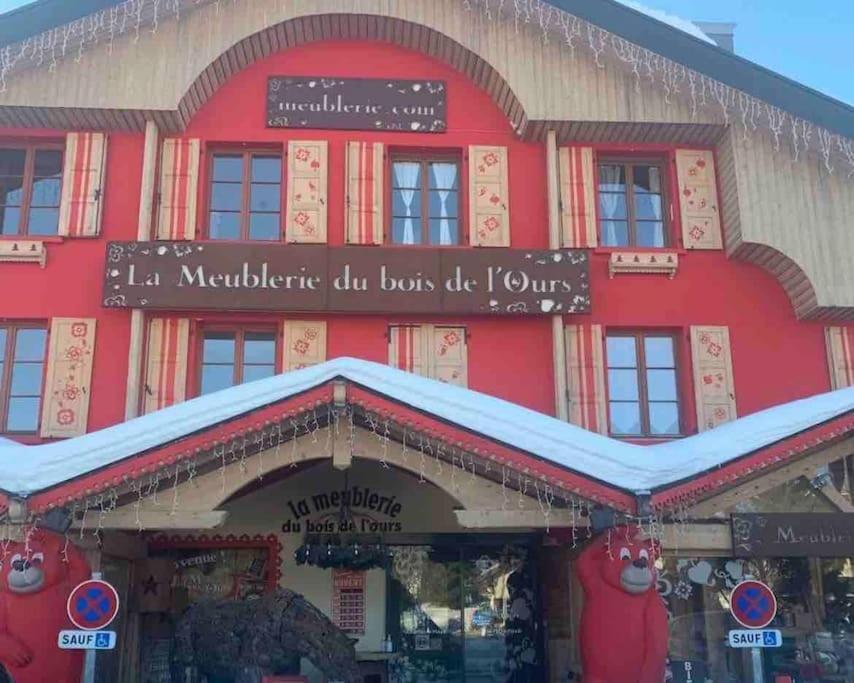 Grand Appartement Aux Rousses Au Dessus De La Meublerie Du Bois De L'Ours Les Rousses Esterno foto